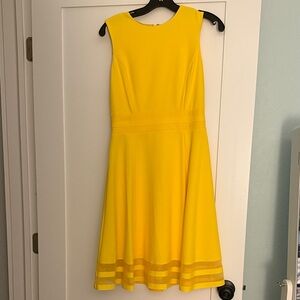 Calvin Klein Vibrant Yellow Midi Dress